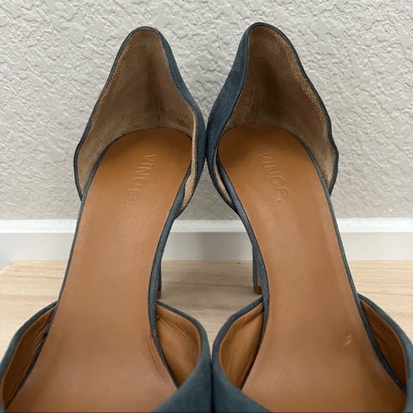 Vince Blue Jay Celeste D'Orsay Suede Pump Heels 9.5 - Picture 6 of 9
